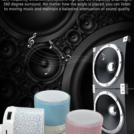 T-WOLF Wireless Mini Speaker With 7 Color Lights On The Go