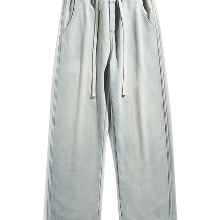 Anbican Fleece Lined Winter Mens Jeans Warm Straight Denim by zapcart