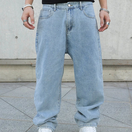 CN Guangdong Men Baggy Jeans Oversize Wide Leg Denim by zapcart