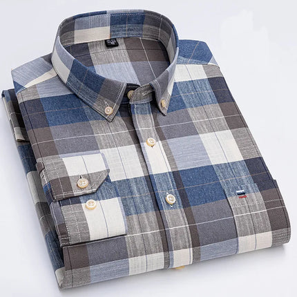 Bamboople Men 100 Percent Cotton Oxford Formal Shirt 7XL by zapcart