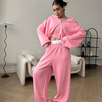 Kalenmos Women Two Piece Sets Warm Cozy Y2K Streetwear by zapcart