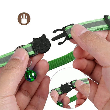Anti Lost Cat Collar For AirTag GPS Tracker Reflective Bell by zapcart