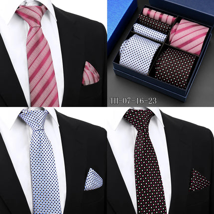 Mens Tie Hanky Set Burgundy Paisley Wedding Gift Box 3pcs by zapcart