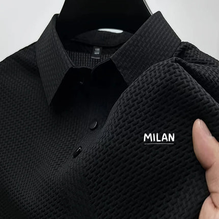 CN Zhejiang Mens Milan Polo Shirt Pattern Quick Dry by zapcart