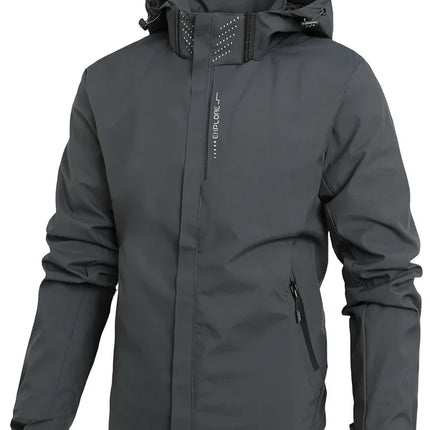 Men Waterproof Rain Jacket Hooded Outdoor Windproof Fujian by zapcart