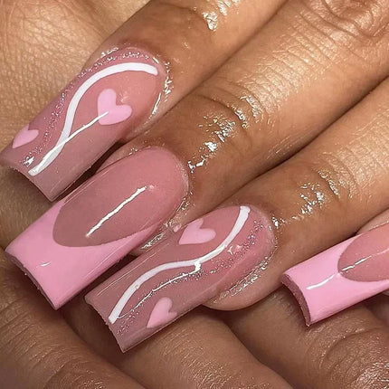 Press On Nails White Butterfly Pearls For Trendsetters 24pcs by zapcart