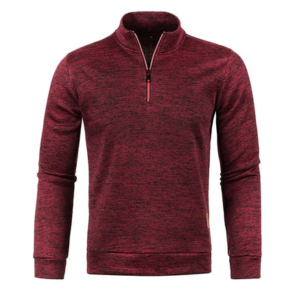WHWRCN Men Half Zip Turtleneck Pullover Warm Sweatshirt by zapcart