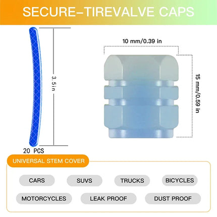 PVC Luminous Wheel Valve Caps Reflective Stickers For Cars by zapcart