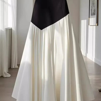Elegant High Waist Slimming A Line Skirt Women Fashion by zapcart