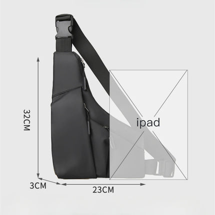 Anti Theft Chest Bag for Men Leather Crossbody Wallet by zapcart
