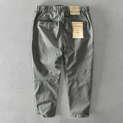 BOKCHOY Men Cotton Cargo Pants Loose Fit Big Pockets by zapcart
