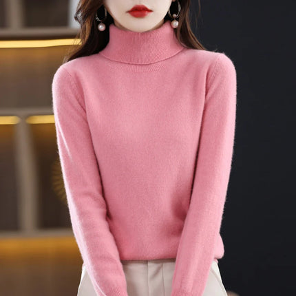 Flower Moon Merino Wool Cashmere Sweater Women Warm by zapcart
