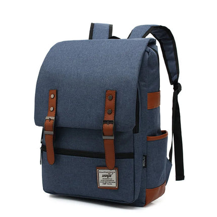 Vintage 16 inch Laptop Backpack Women Canvas Bags Men canvas Travel Leisure Backpacks Retro Casual Bag School Bags For Teenagers by zapcart