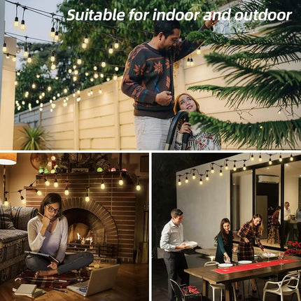Foroureyes Outdoor Festoon LED Fairy Lights 30m Warm White by zapcart
