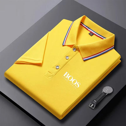 Mens Polo Shirt Casual Comfort Solid Color Short Sleeve by zapcart