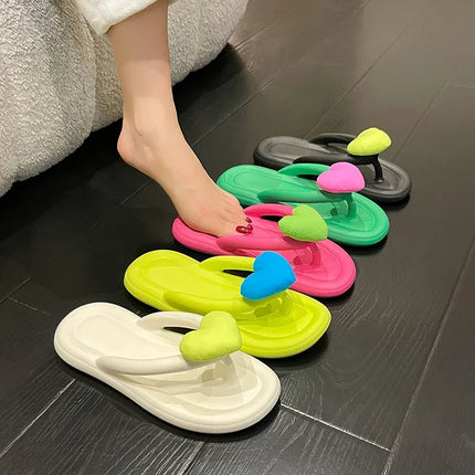 Rainbow Color Flip Flops Women Soft Sole Comfort Slippers by zapcart