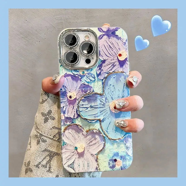 DUWUZ Luxury Glitter Flower IPhone Case 16 Pro Max Fans by zapcart