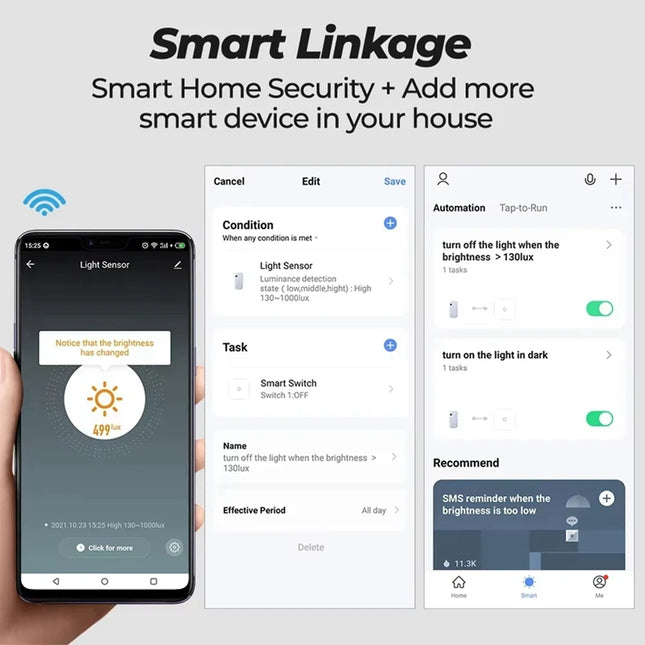 BAJEAL Tuya WiFi Light Sensor for Smart Home Enthusiasts by zapcart