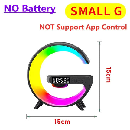 VIKEFON Wireless Charger Stand With RGB Clock For Phones by zapcart