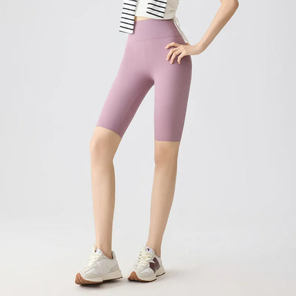 BIVIGAOS Women Biker Shorts Sharkskin Tight Knee Length by zapcart