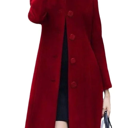 Choice Plus Size Womens Wool Coat Hepburn Slimming Fit by zapcart