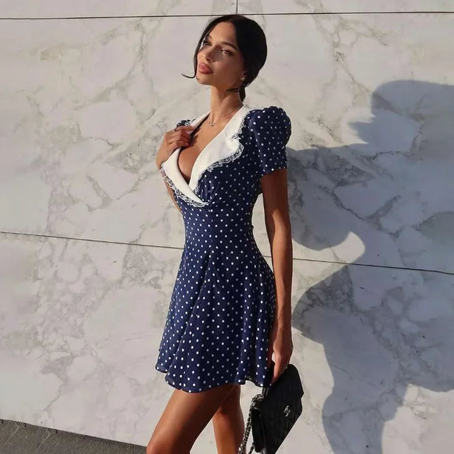 Tornova Flower Print Puff Sleeve Dress Women Elegant Mini by zapcart