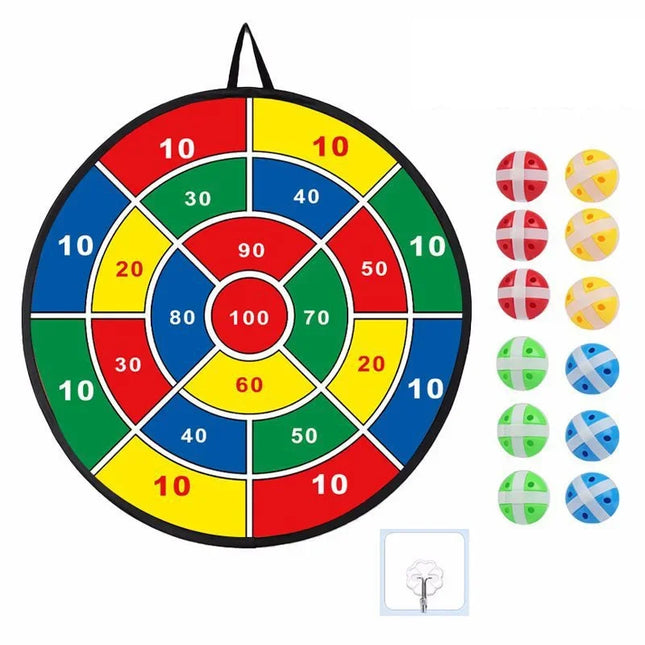 Kids Dart Board with Sticky Balls 66CM Large Indoor Outdoor by zapcart