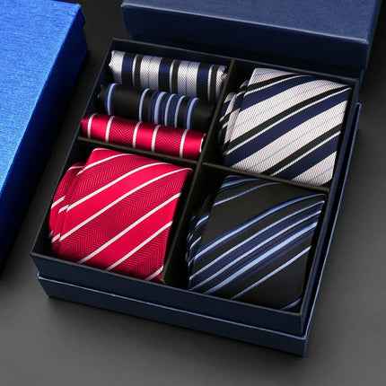 Mens Tie Hanky Set Burgundy Paisley Wedding Gift Box 3pcs by zapcart