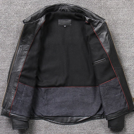 Genuine Cowhide Leather Jacket Motorcycle Others Easy Care by zapcart
