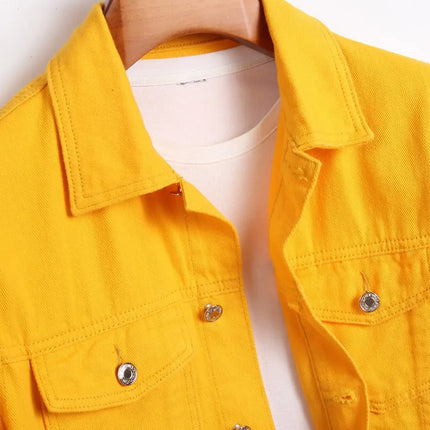 LVCCCI Men's Y2K Denim Jacket With Patches Stylish Fit by zapcart