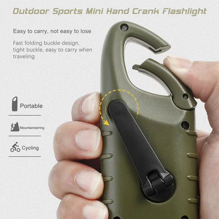 Brangdy LED Flashlight Tent Light Portable Solar Hand Crank by zapcart