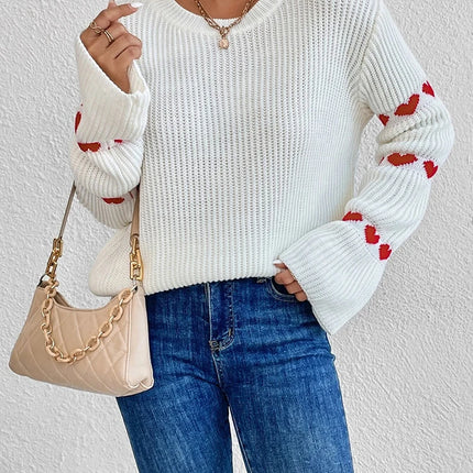 Womens Knitted Sweater Round Neck Solid Color Cozy Chic by zapcart