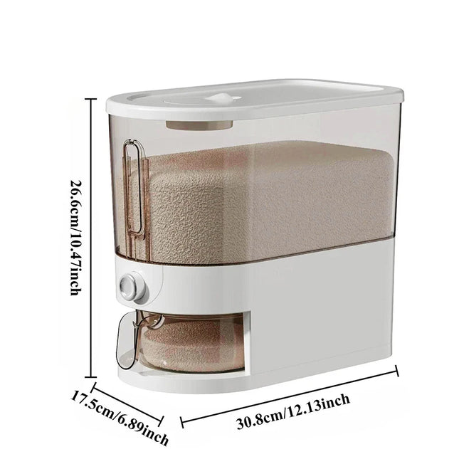 Airtight Rice Storage Box 5kg 10kg Capacity Pantry Kitchen by zapcart