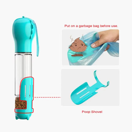3in1 Pet Water Food Dispenser Leak Proof For Dogs Travel by zapcart