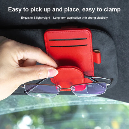 Choice Leather Car Glasses Clip Multifunctional Sunshade Holder For Drivers