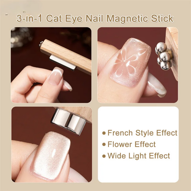 Cat Eye Nail Magnet Cube 3 in 1 for Fast Nail Art Pros by zapcart