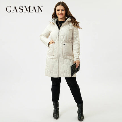 Gasman Womens Long Spring Down Parka Coat Lightweight Warm by zapcart