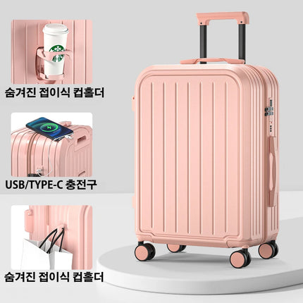 Korean Style Girls Luggage With Large Capacity 360 Wheels by zapcart