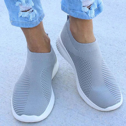 Women's Slip On Sneakers Breathable Comfort Casual White by zapcart