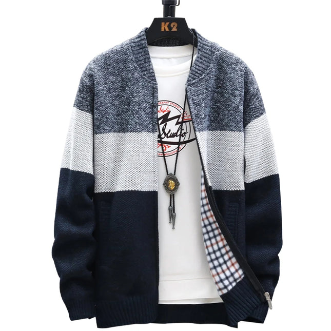 ENWEIGECN Mens Cardigan Sweater Fleece Zipper Warm Cozy by zapcart