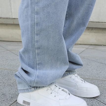 CN Guangdong Men Baggy Jeans Oversize Wide Leg Denim by zapcart