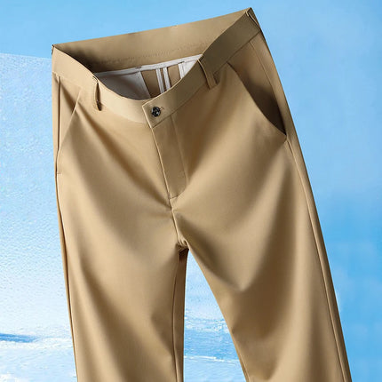 Mens Summer Thin Straight Stretch Pants No Ironing Ultra by zapcart