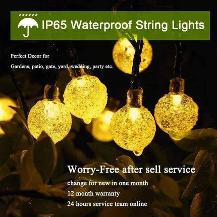 TDRSHINE Solar String Lights Crystal Globe 8 Modes Garden by zapcart