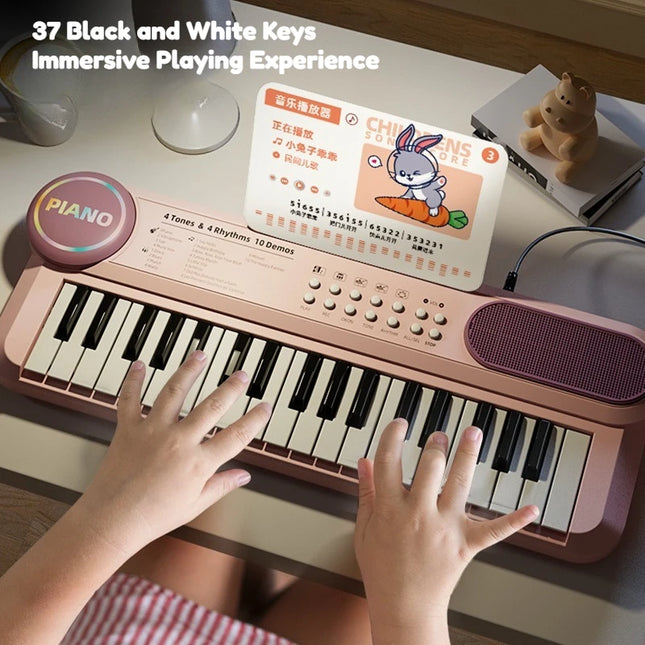 MYGVN 37-Key Kids Keyboard with Microphone - Learning 3-6 by zapcart