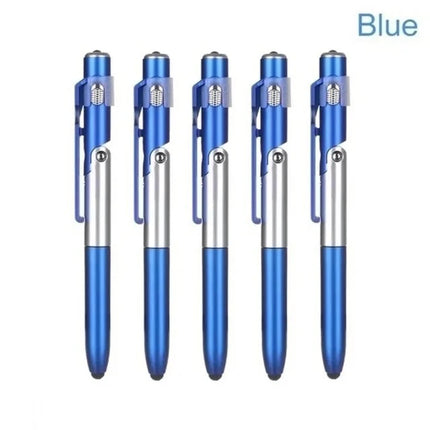 4 In 1 Multi-Function Touch Pen Ballpoint Pens With LED Light Folding Stand For Mobile Phone Holder Night Reading Stationery Pen by zapcart