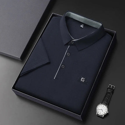 CN Zhejiang Mens New Business Casual Polo Shirt Breathable by zapcart