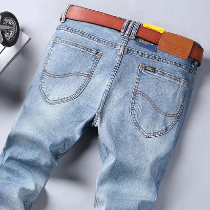 WTHINLEECN Men Slim Stretch Denim Jeans Luxury Casual by zapcart