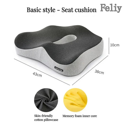 Feliy Memory Foam Office Chair Cushion Lumbar Support by zapcart