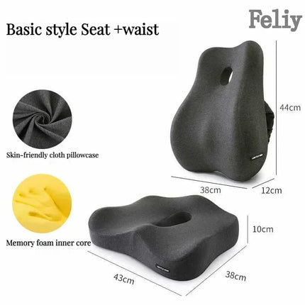 Feliy Memory Foam Office Chair Cushion Lumbar Support by zapcart