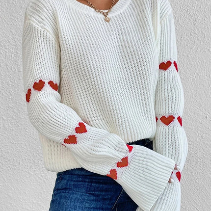 Womens Knitted Sweater Round Neck Solid Color Cozy Chic by zapcart